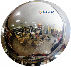 D=1000х360 Сферическое купольное зеркало для склада