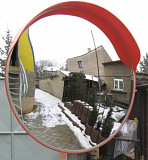 D=600 Универсальное уличное круглое зеркало с козырьком